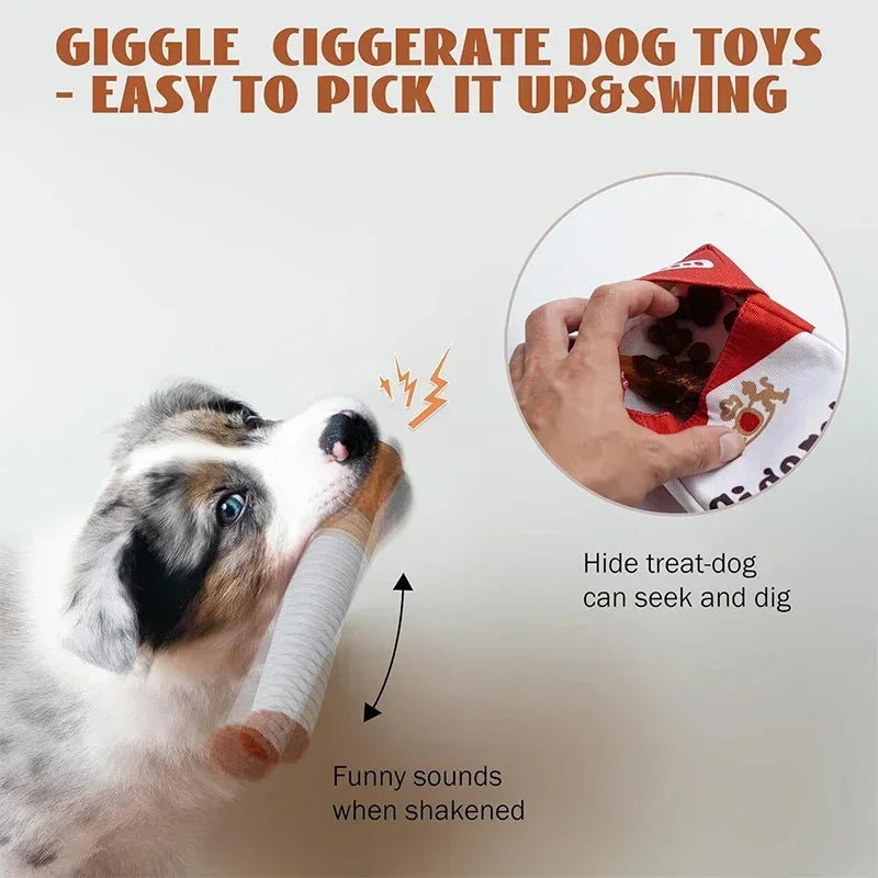 Cigarette Box Sound Making Dog Toy Simulation Cigarette Dolls Plush Chewing Anti-bite Cat Puppy Toy Pet Accessories Dog Products