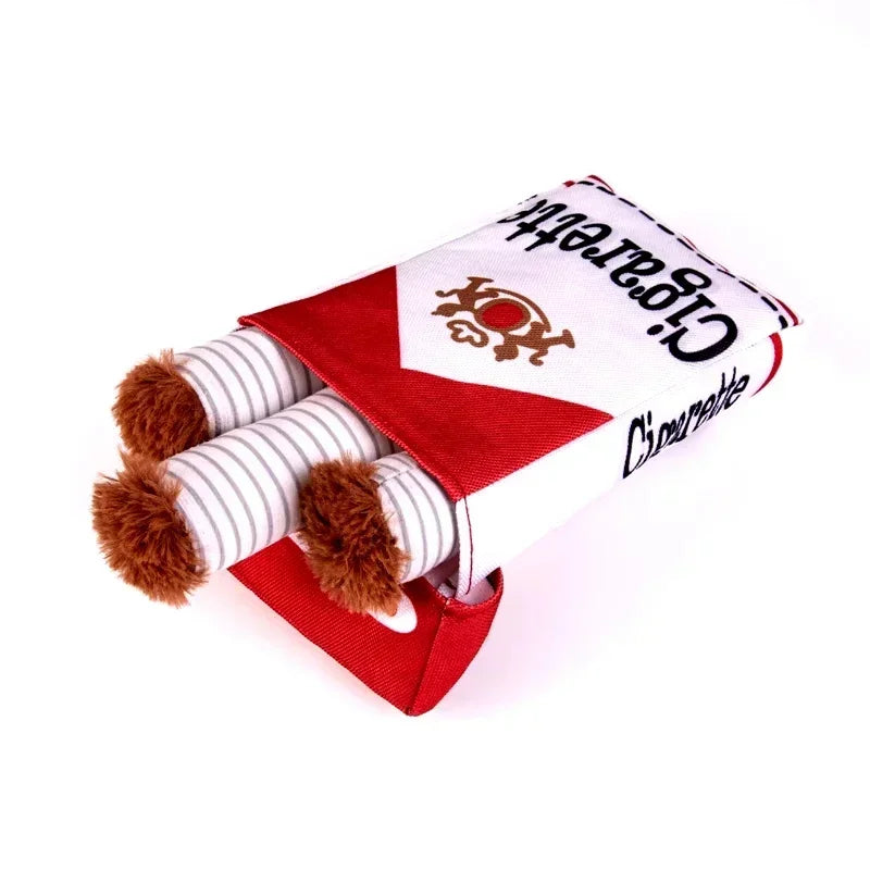 Cigarette Box Sound Making Dog Toy Simulation Cigarette Dolls Plush Chewing Anti-bite Cat Puppy Toy Pet Accessories Dog Products