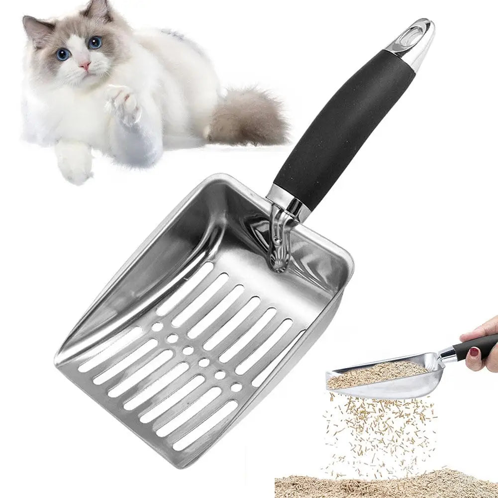 Cat Sand Cleaning For Dog Cat Clean Feces Supplies Cat Litter Shovel Pet Cleanning Tool Pet Products Metal Long Handle Scoop