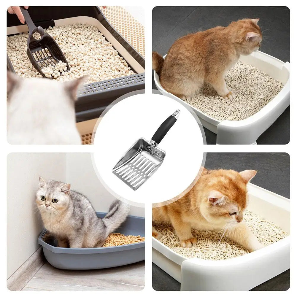 Cat Sand Cleaning For Dog Cat Clean Feces Supplies Cat Litter Shovel Pet Cleanning Tool Pet Products Metal Long Handle Scoop