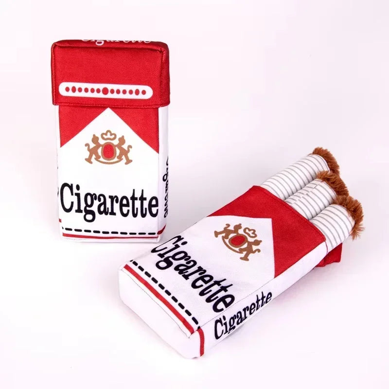 Cigarette Box Sound Making Dog Toy Simulation Cigarette Dolls Plush Chewing Anti-bite Cat Puppy Toy Pet Accessories Dog Products