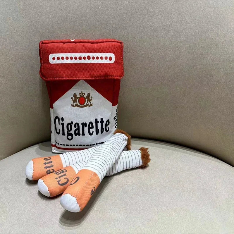 Cigarette Box Sound Making Dog Toy Simulation Cigarette Dolls Plush Chewing Anti-bite Cat Puppy Toy Pet Accessories Dog Products